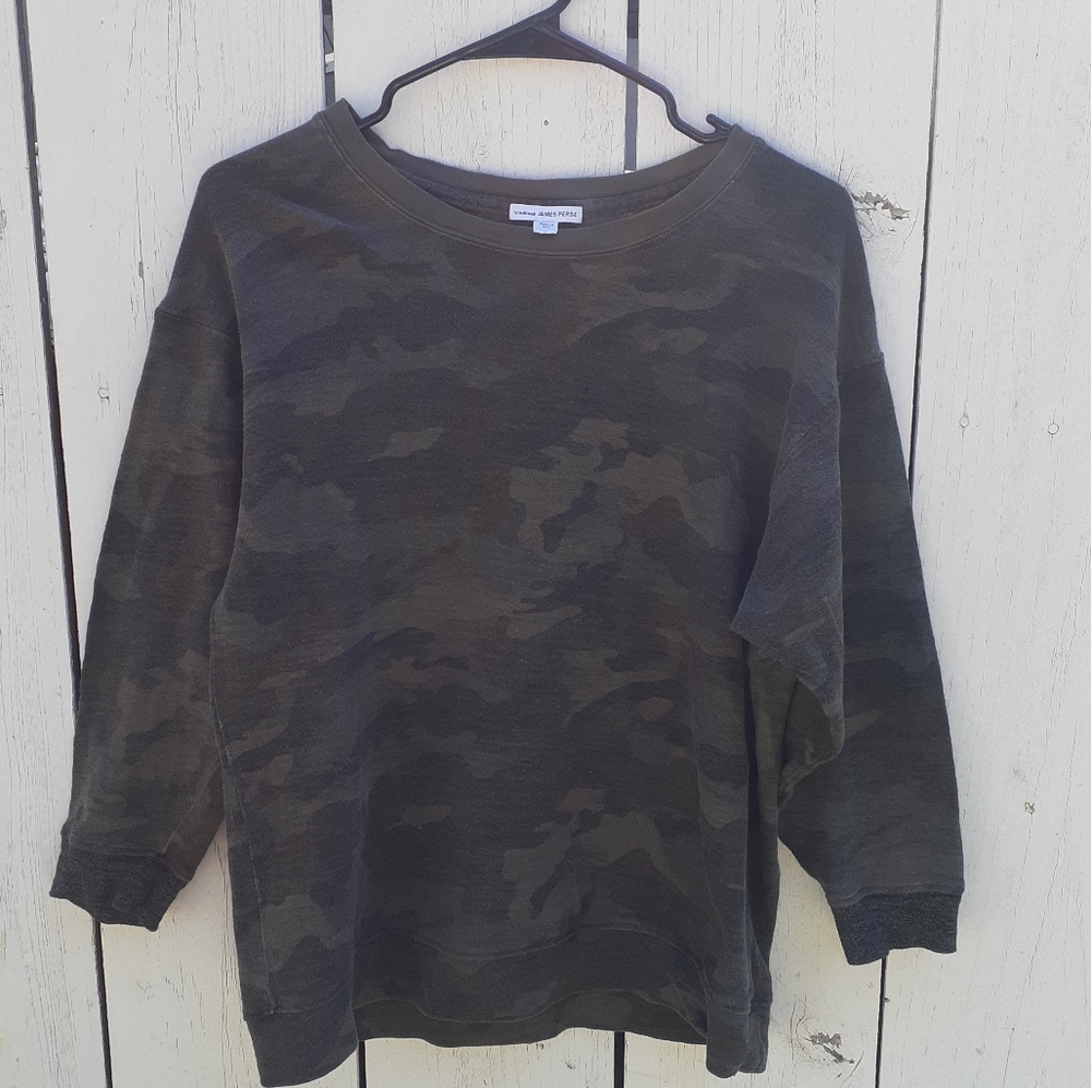 James Perse Camouflage Sweatshirt Size 2